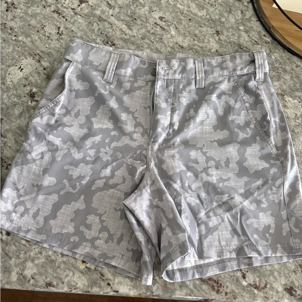 Huk Performance Gray Camouflage Shorts